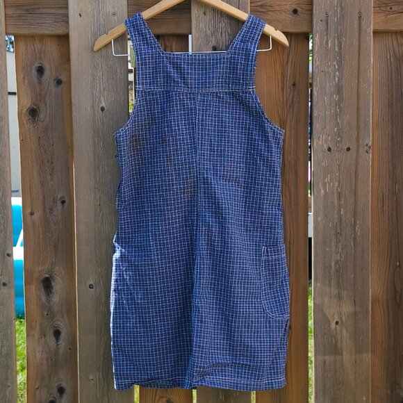 ADORABLE RETRO Romper Dress CHECK Smock Dress Women's Size Medium 725 Originals - Picture 4 of 6